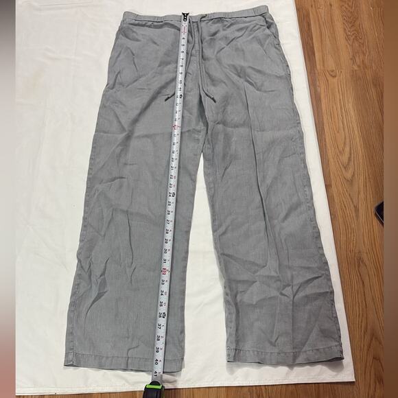 James Perse Womens XL Linen Drawstring Pull on Pants Lagenlook Lightweight - Picture 7 of 11